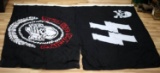 WWII THIRD REICH GERMAN SS LOT OF 2 FLAGS