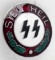 WWII GERMAN THIRD REICH SS SIG HEIL ENAMEL BADGE