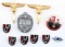 WWII GERMAN THIRD REICH LOT 10 BADGES AND PINS
