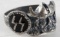 WWII GERMAN WAFFEN SS VIKING SILVER ENAMEL RING