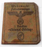 WWII GERMAN AUSWEIS OF A WAFFEN SS PARATROOPER