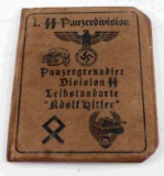 WWII GERMAN AUSWEIS OF A WAFFEN SS PANZERMAN