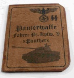 WWII GERMAN 3RD REICH PANZERWAFFEN SS AUSWEISS ID