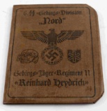 WWII GERMAN THIRD REICH SS WAFFEN NORD ID BOOK