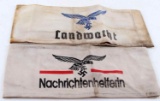 WWII GERMAN 3RD REICH LUFTWAFFE ARMBAND LOT OF 2.