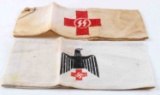 WWII GERMAN THIRD REICH SS RED CROSS ARM BAND LOT