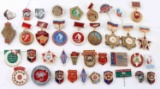 COLLECTION OF 38 SOVIET FIREFIGHTER BADGES