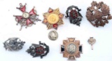 WWI IMPERIAL RUSSIAN EM UNIFORM BADGE LOT OF 7