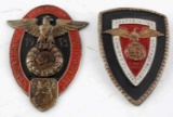 GROUP OF 2 WWII GERMAN THIRD REICH NSDAP SHIELDS