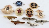 LOT OF 11 SOVIET & RUSSIAN NAVY PINS AND BADGES