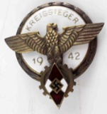 WWII GERMAN THIRD REICH 1942 HITLER YOUTH BADGE