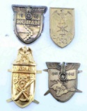 WWII GERMAN THIRD REICH SHIELD LOT OF 4