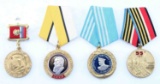 ORIGINAL RUSSIAN MILITARY MEDAL WITH RIBBON LOT OF FOUR