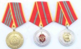 ORIGINAL RUSSIAN MEDAL FOR MILITARY EXCELLENCE LOT OF 3