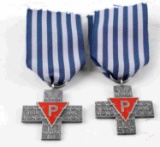 2 VARIATIONS OF POLISH AUSCHWITZ CROSS