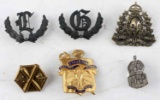 LARGE ASSORTED MILITARY ACADEMY TINNIE BADGE LOT 6