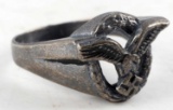 WWII GERMAN 3RD REICH LUFTWAFFE PILOT SILVER RING