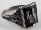 WWII GERMAN THIRD REICH WAFFEN SS SILVER RING