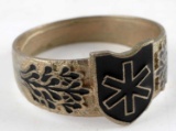 WWII GERMAN 3RD REICH SS DIVISION NORD SILVER RING