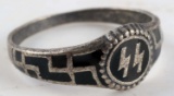 WWII GERMAN THIRD REICH WAFFEN SS SILVER RING