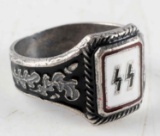 WWII GERMAN THIRD REICH WAFFEN SS SILVER RING