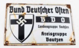 WWII GERMAN BDO REGIONAL HEADQUARTERS SIGN