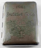 WWII GERMAN 1941 PANZER IRON CROSS CIGARETTE CASE