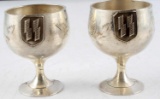 WWII GERMAN WAFFEN SS CORDIAL SCHNAPPS CUPS