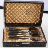 WWII GERMAN 3RD REICH AFRICA TEA SPOONS 6 WITH BOX