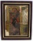 OIL ON CANVAS FRAMED RUSSIAN ICON SAINT & FIGURE