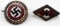 WWII GERMAN PARTY BADGE AND HITLER JUGEND PIN