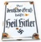 GERMAN WWII ENAMELED PROPAGANDA STREET SIGN