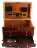 LACQUERED GUN OR STORAGE BOX WITH DRAWERS