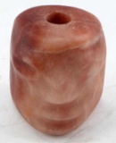 RED QUARTZ NATIVE AMERICAN EFFIGY BANNERSTONE