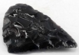 LARGE OREGON BLACK OBSIDIAN AURICULATE ARROWHEAD