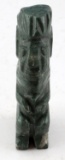 NATIVE AMERCIAN CARVED CHALCEDONY HUMAN EFFIGY