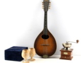 VINTAGE SANTICILLA MANDOLIN GRINDER & TEAK GOBLETS