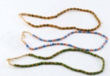 LOT 3 NATIVE AMERICAN TRADE BEAD NECKLACES