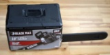 NEW 18 INCH BLACK MAX BRAND 2 CYCLE 38 CC CHAINSAW