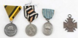 WWI GERMAN SERVICE MEDALS & IRON CROSS