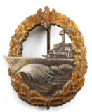 WWII GERMAN THIRD REICH NAVAL DESTROYER BADGE