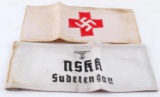 WWII GERMAN THIRD REICH NSKK RED CROSS ARMBAND LOT