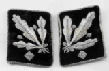 WWII GERMAN 3RD REICH NAZI SS OFFICER COLLAR TABS