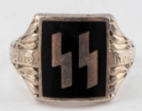 WWII THIRD REICH GERMAN WAFFEN SS RING SIZE 11