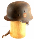 WWII GERMAN WAFFEN SS DOUBLE DECAL HELMET