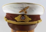 POST WAR THIRD REICH GERMAN VISOR CAP WHITE