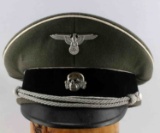 WWII THIRD REICH GERMAN WAFFEN SS VISOR CAP HAT