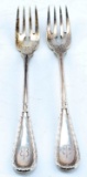 WWII GERMAN THIRD REICH EVA BRAUN 800 SILVER FORKS