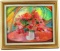MODERN FLORAL STILL LIFE OIL PAINTING BY ANDERSON
