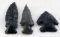 3 SURFACE FOUND OHIO BLACK FLINT ARROWHEAD LOT